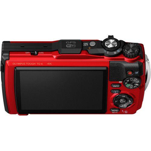 Câmera olympus tough tg-6 waterproof vermelha - Câmera Semi